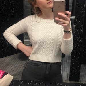 LC cropped knit sweater